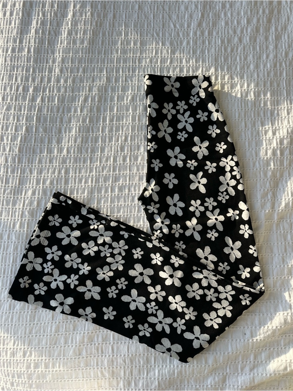 Urban Outfitters: Black Floral Knit Flare Plants